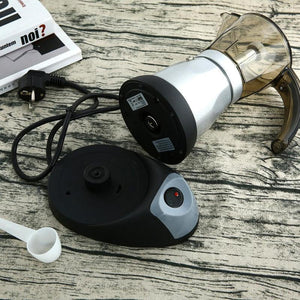 300ml Portable Electric Coffee Maker Stainless Steel Espresso Mocha Coffee Pot Percolator Tools Filter Italian Espresso Machine