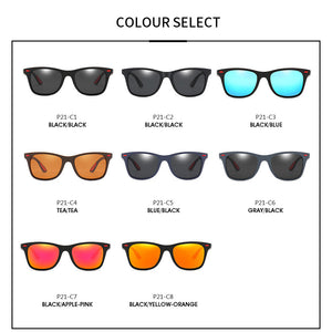 Klassische polarisierte Sonnenbrille Männer Frauen Markendesign Fahren quadratischen Rahmen Sonnenbrille männliche Schutzbrille