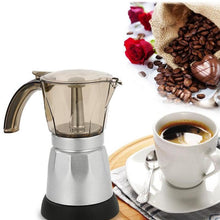 Load image into Gallery viewer, 300ml Portable Electric Coffee Maker Stainless Steel Espresso Mocha Coffee Pot Percolator Tools Filter Italian Espresso Machine