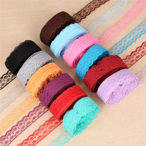New 10 Yards Fabric Trimming Lace Ribbon 2 cm Width Embroidered Lace For DIY Sewing/Clothing/Floral Decorations Material by Doubmott