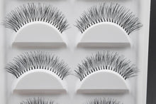 Load image into Gallery viewer, 5 Pairs Natural Black Long Sparse Cross False Eyelashes Fake Eye Lashes Extensions Makeup Tools by Tacitmeet