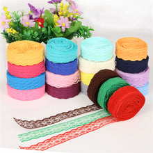 Load image into Gallery viewer, New 10 Yards Fabric Trimming Lace Ribbon 2 cm Width Embroidered Lace For DIY Sewing/Clothing/Floral Decorations Material by Doubmott