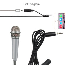 Load image into Gallery viewer, Paloca 4Color Handheld Mic Portable Mini 3.5mm Stereo Studio Microphone For Laptop PC Desktop Mic KTV Karaoke 5.5cm*1.8cm