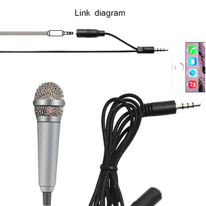 Paloca 4Color Handheld Mic Portable Mini 3.5mm Stereo Studio Microphone For Laptop PC Desktop Mic KTV Karaoke 5.5cm*1.8cm