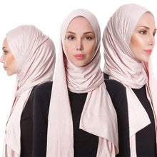Load image into Gallery viewer, Multicolor Soft Cotton Muslim Headscarf Instant Hijab Jersey Scarf femme musulman hijabs Islamic shawls and wraps Head Scarves by Keepink