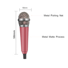 Load image into Gallery viewer, Paloca 4Color Handheld Mic Portable Mini 3.5mm Stereo Studio Microphone For Laptop PC Desktop Mic KTV Karaoke 5.5cm*1.8cm