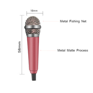 Paloca 4Color Handheld Mic Portable Mini 3.5mm Stereo Studio Microphone For Laptop PC Desktop Mic KTV Karaoke 5.5cm*1.8cm