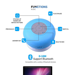 Mini Wireless Bluetooth Lautsprecher Freisprecheinrichtung Wasserdicht Auto Badezimmer Büro Strand Stereo Subwoofer Musik Lautsprecher Mit Saugnapf