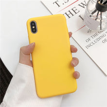 Load image into Gallery viewer, Cute Matte Solid Candy Phone Case for Iphone 11 Case 11 Pro Max Xs Max Xr Simple Silicone Case for Iphone 7 6s 8 Plus Soft Cover