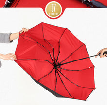 Load image into Gallery viewer, Suckcat 10K Double layer Windproof Fully-automatic Umbrellas Male Women Three Folding Commercial Large Durable Frame Parasol by Suckcat