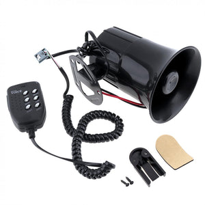 100W 6 Sound Tone Loud Horn Motorcycle Auto Car Truck Vehicle Speaker Warning Alarm Siren Police Fire Ambulance Horn Loudspeak