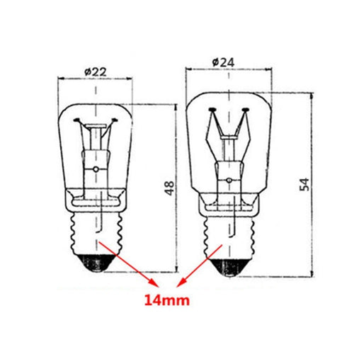 Nopsra High Temperature 300 Degree Oven Toaster/ Steam Light Bulbs Cooker Hood Lamps