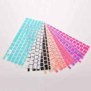Koumys 7 Candy Colors Silicone Keyboard Cover Sticker For Macbook Air 13 Pro 13 15 17 Protector Sticker Film