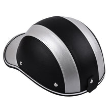 Laden Sie das Bild in den Galerie-Viewer, Neu - Motorrad-Lederhelme Fahrrad-Roller Halboffener Schutzhelm Schutzhelm-Sicherheit Unisex Rennhelm Baseballkappe