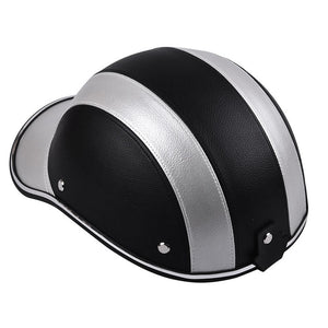 Neu - Motorrad-Lederhelme Fahrrad-Roller Halboffener Schutzhelm Schutzhelm-Sicherheit Unisex Rennhelm Baseballkappe