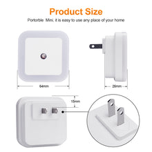 Laden Sie das Bild in den Galerie-Viewer, LED Nachtlicht Mini Licht Sensor Control 110V 220V EU UNS Stecker Nachtlicht Lampe Für Kinder Kinder Wohnzimmer zimmer Schlafzimmer Beleuchtung
