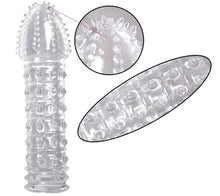 Load image into Gallery viewer, Reusable Delay Condoms vibrator Sleeve cock Ring dotted Cover Penis erection Impotence Extensions dildo GSpot porn Sex toys Men