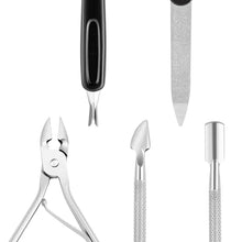 Load image into Gallery viewer, 4Pcs/set Nail Art Nippers Clipper Cuticle Spoon Pusher Dead Skin Remover Fork Nail Files Trimmer Scissors Manicure Care Tools