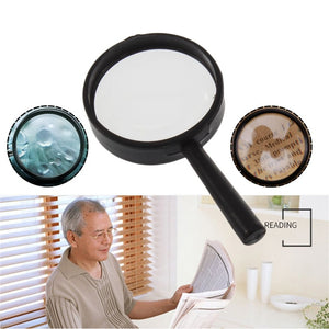 Leziky Top Handheld Reading 5X Magnifier Hand Held Magnifying 25mm Mini Pocket Magnifying Glass Children Magnifying Glass
