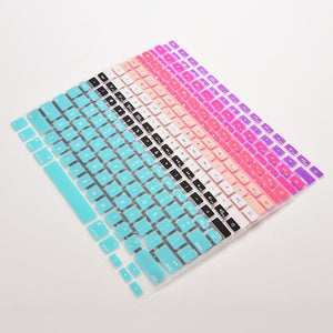 Koumys 7 Candy Colors Silicone Keyboard Cover Sticker For Macbook Air 13 Pro 13 15 17 Protector Sticker Film