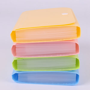 1 Piece Plastic Candy Color A6 File Folder Document Bags Expanding Wallet Bill Folders For Documents School Office Supply