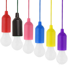 Load image into Gallery viewer, Mooues Colorful LED Light Bulb Chandelier Portable LED Pull Cord Light Bulb Outdoor Garden Camping Hanging LED Light Lamp