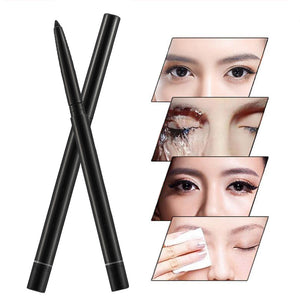 1Pcs Double-use Natural Eyebrow Pencil Eye Liner Waterproof Sweat-proof Black Automatically Rotates Makeup Pen  by Allumyth