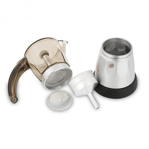 300ml Portable Electric Coffee Maker Stainless Steel Espresso Mocha Coffee Pot Percolator Tools Filter Italian Espresso Machine