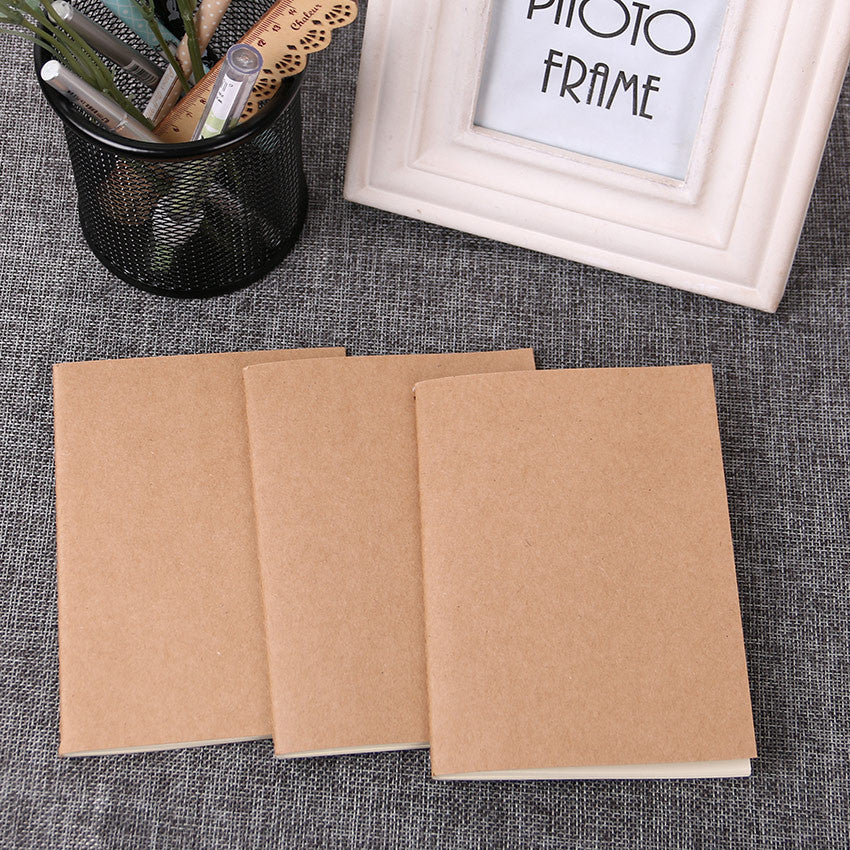 1PC Rindsleder Papier Vintage Abdeckung Reise Journal Notebook Leere Notizblock Büro Schule Schreibwaren