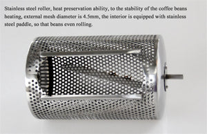 New Stainless Steel Drum Type Coffee Roaster Small Household Grains Beans Baking Machine Electric Roasting Machine