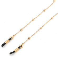 Load image into Gallery viewer, Fashion Reading Glasses Chain for Women Metal Sunglasses Cords Beaded Eyeglass Lanyard Hold Straps Gold Silver Eyewear Retainer by Expinsig