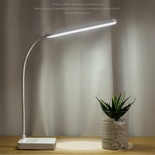 Laden Sie das Bild in den Galerie-Viewer, LED Tischlampe für den Schreibtisch, USB wiederaufladbar, 1500 mAh, Nachtlampe, stufenlos dimmbar, Schreibtisch-Leselicht, faltbar, drehbar, Berührungsschalter