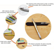 Load image into Gallery viewer, 1pc 8 color creative multi-function ballpoint pen level gauge scale screwdriver tool office supplies Gift Black Refill 1.0mm