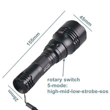 Load image into Gallery viewer, TMWT 1000LM Professional Scuba Diving Flashlight 18650 Powerful XML T6 10W LED Diving Light Lamp Underwater 100 meters
