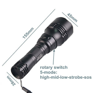 TMWT 1000LM Professional Scuba Diving Flashlight 18650 Powerful XML T6 10W LED Diving Light Lamp Underwater 100 meters