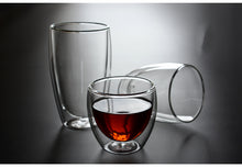 Load image into Gallery viewer, 80/250/350/450ml Heat-resistant Double Wall Glass Cup Beer Coffee Cups Handmade Healthy Drink Mug Tea Mugs Transparent Drinkware