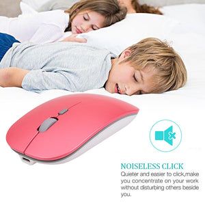 Drahtlose Computermaus, wiederaufladbare Mäuse für Laptop-Notebook, ultradünne 2,4-G-optische Maus mit USB-Empfänger, Air Mouse