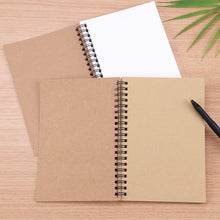 Load image into Gallery viewer, Retro Spiral Coil Sketchbook Kraft Paper Notebook Sketch Painting Diary Journal Student Note Pad Book Memo Sketch Pad by Doubwits