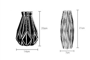 Flower Vase Decoration Home Plastic Vase White Imitation Ceramic Flower Pot Flower Basket Nordic Decoration Vases for Flowers