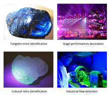 Laden Sie das Bild in den Galerie-Viewer, 220 V 110 V UV-Licht Schwarzlicht Blaue Leuchtstofflampe 6 W 8 W T5-Röhre Ultraviolette Erkennung Violette Beleuchtung Party Weihnachtsbühnenlampe