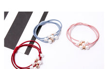 Laden Sie das Bild in den Galerie-Viewer, Wingiver – Modische, elastische Haarbänder mit Perlen, mehrlagiger Haarring, Pferdeschwanzhalter, Stirnband, Gummiband für Frauen und Mädchen, Haar-Accessoires