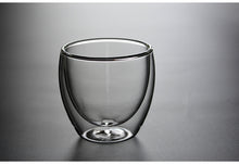 Laden Sie das Bild in den Galerie-Viewer, 80/250/350/450 ml hitzebeständiger doppelwandiger Glasbecher Bierkaffeetassen handgemachter gesunder Getränkebecher Teebecher transparentes Trinkgeschirr