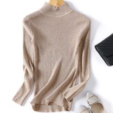 Laden Sie das Bild in den Galerie-Viewer, Heißer Herbst Winter Frauen Einfarbig Schlank Rollkragen Pullover Gestrickt Elastische Jumper durch Blazclr