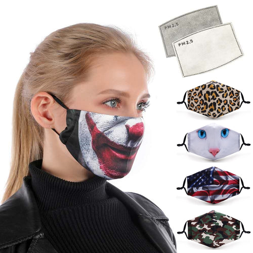 Fashion Reusable Protective Cover PM 2.5 Filter Pressure Mouth Mask Anti Dust Face Mask Windproof Mouth-Muffle Bacteria-proof Flu Mask