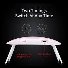 Load image into Gallery viewer, Mini UV LED Lamp Nail Dryer Portable USB Cable For Prime Gift 45s/60s Home Use Gel Nail Polish Dryer Mini USB LED UV lamps