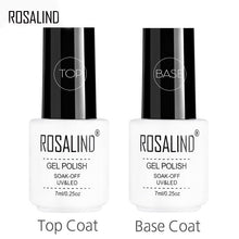 Load image into Gallery viewer, Top Base Coat Gel Polish UV Shiny Sealer Soak off Reinforce 7ml Long Lasting Nail Art Manicure Gel Lak Varnish Primer