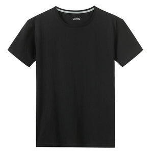 Kurzarm-T-Shirts für Herren und Damen, 100 % Baumwolle, für den Sommer, kurz, männlich/weiblich, Basic-T-Shirts, einfarbig, Rundhalsausschnitt, Übergröße 4XL