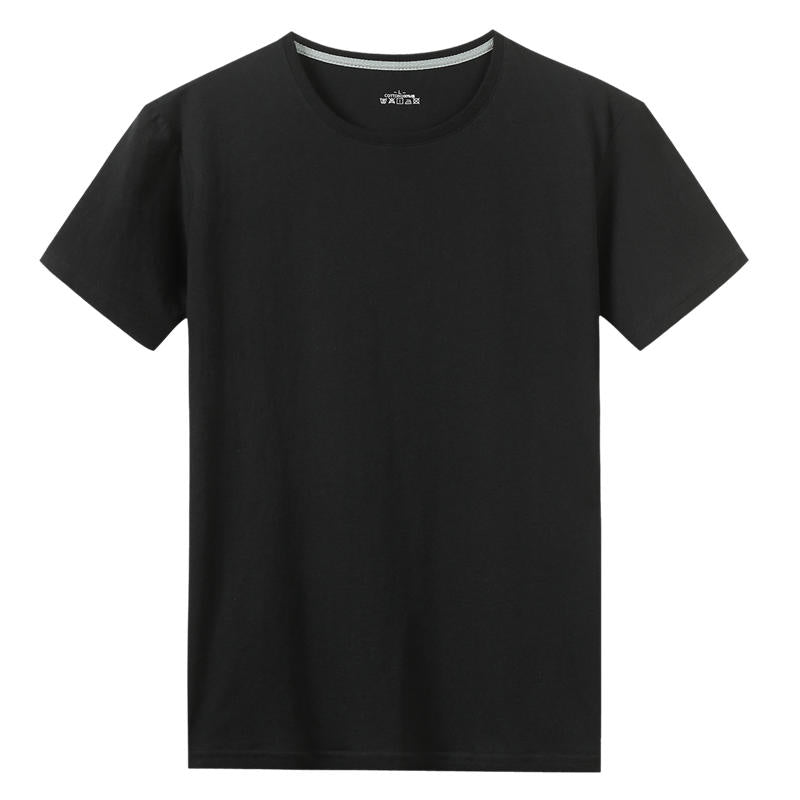Kurzarm-T-Shirts für Herren und Damen, 100 % Baumwolle, für den Sommer, kurz, männlich/weiblich, Basic-T-Shirts, einfarbig, Rundhalsausschnitt, Übergröße 4XL