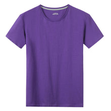 Laden Sie das Bild in den Galerie-Viewer, Kurzarm-T-Shirts für Herren und Damen, 100 % Baumwolle, für den Sommer, kurz, männlich/weiblich, Basic-T-Shirts, einfarbig, Rundhalsausschnitt, Übergröße 4XL