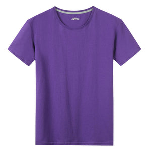 Kurzarm-T-Shirts für Herren und Damen, 100 % Baumwolle, für den Sommer, kurz, männlich/weiblich, Basic-T-Shirts, einfarbig, Rundhalsausschnitt, Übergröße 4XL